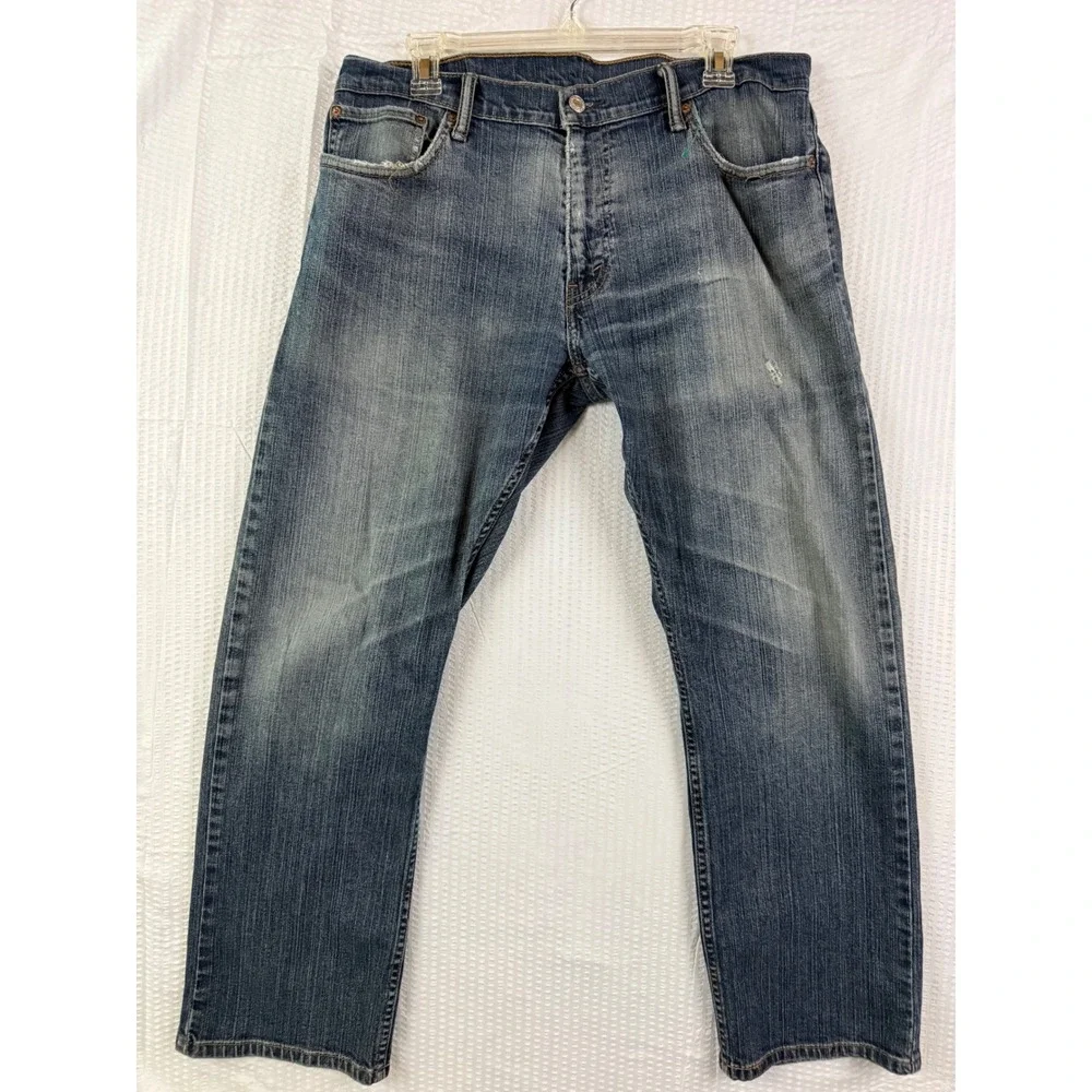Levis 514 Slim Straight Jeans Mens 36x30 Medium Wash Blue Denim Pants